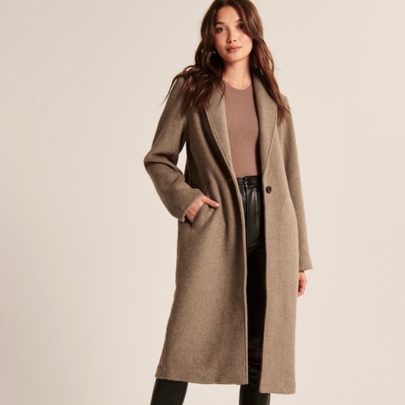 Abercrombie & Fitch Jackets & Blazers - Abercrombie & Fitch Wool Blend Overcoat